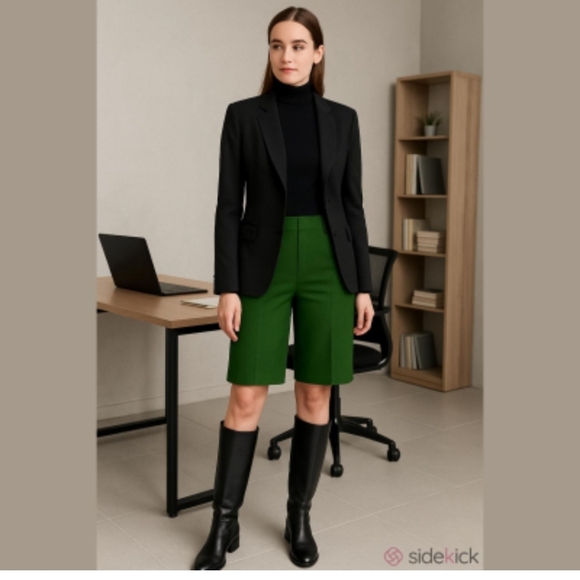 Saragango Pants - Vintage Kelly Green Saragango Collection Coutour Dress Gaucho Pants